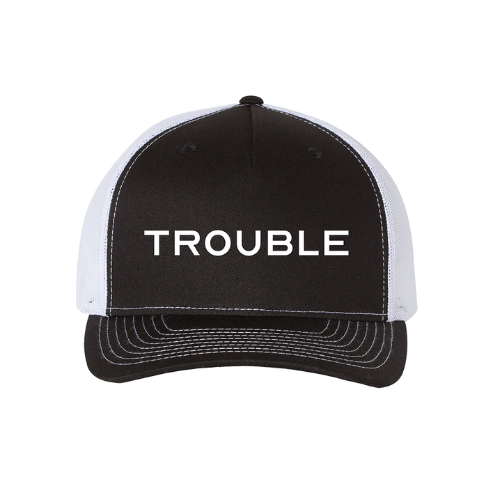 Trouble Snapback Hat [Black / White]
