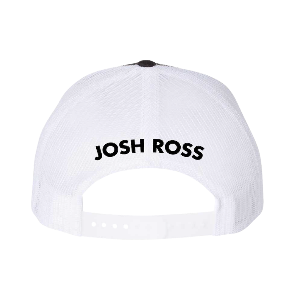 Trouble Black & White Hat Back
